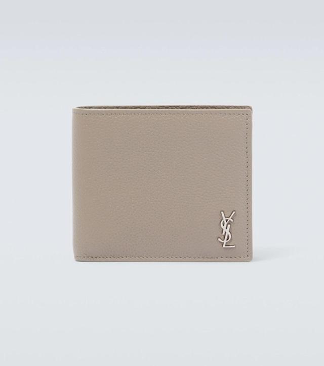 Tiny Cassandre East/west Bifold Wallet In Beige Product Image