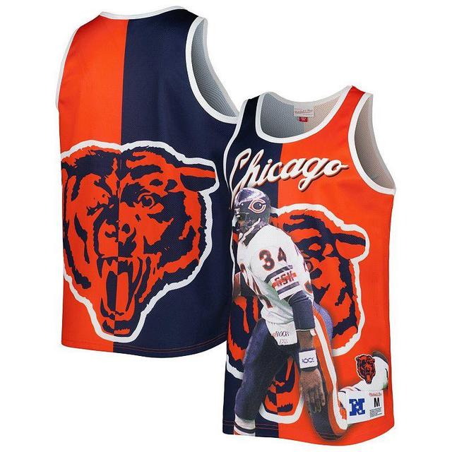 Mens Mitchell & Ness Walter Payton /Orange Chicago Bears Retired Player Graphic Tank Top Blue Product Image