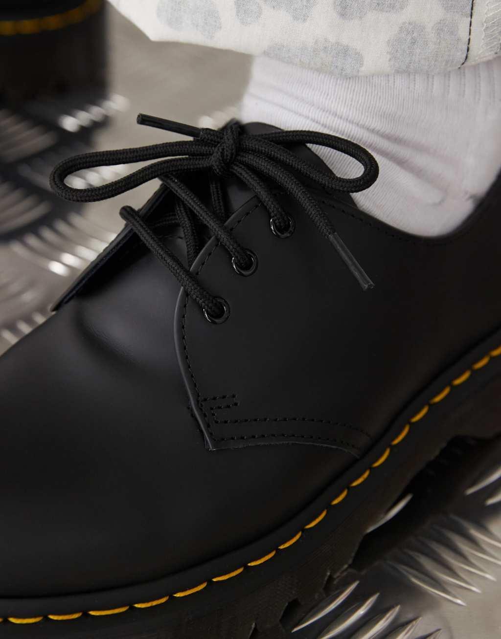 Dr Martens 1461 Bex 3 eye shoes in black smooth leather Product Image