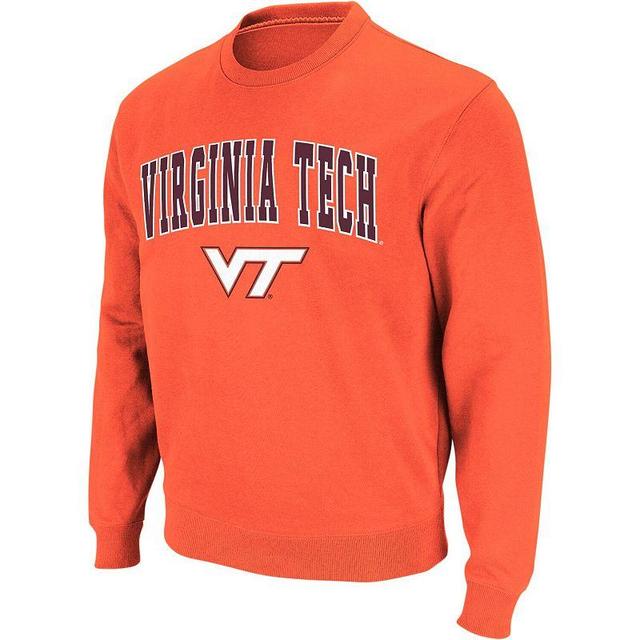 Mens Colosseum Virginia Tech Hokies Arch & Logo Crew Neck Sweatshirt Product Image