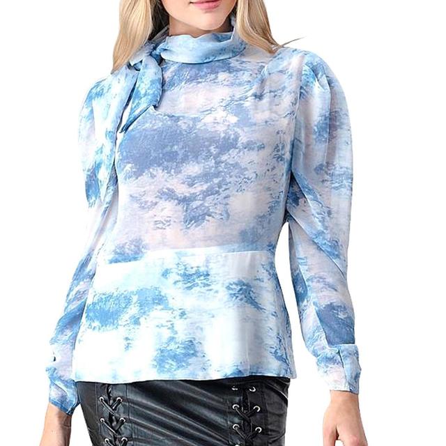 Evenuel Tie-Dye Scarf Blouse Product Image