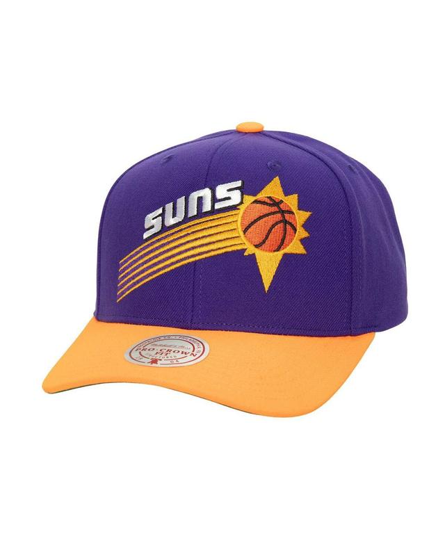 Mens Mitchell & Ness Purple/Orange Phoenix Suns Soul XL Logo Pro Crown Snapback Hat Product Image