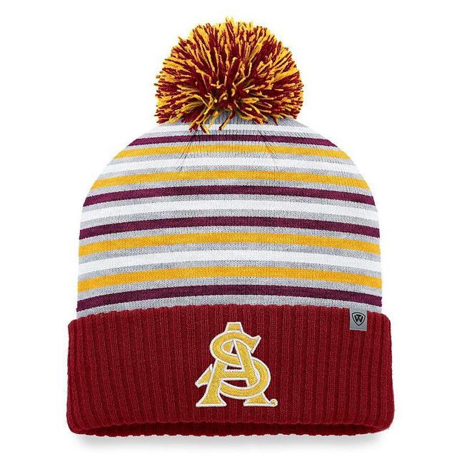 Mens Top of the World Maroon Arizona State Sun Devils Dash Cuffed Knit Hat with Pom Product Image