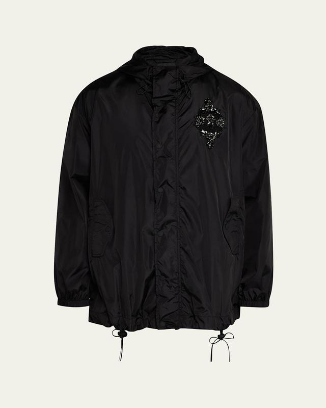 Mens Embellished Tech Nylon Toggle Parka Product Image