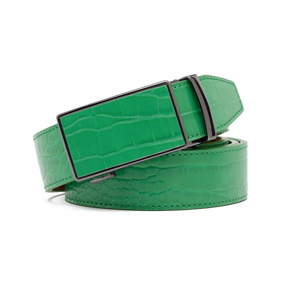 Mens Genuine Leather Crocodile Design Dress Belt with Automatic Buckle Product Image