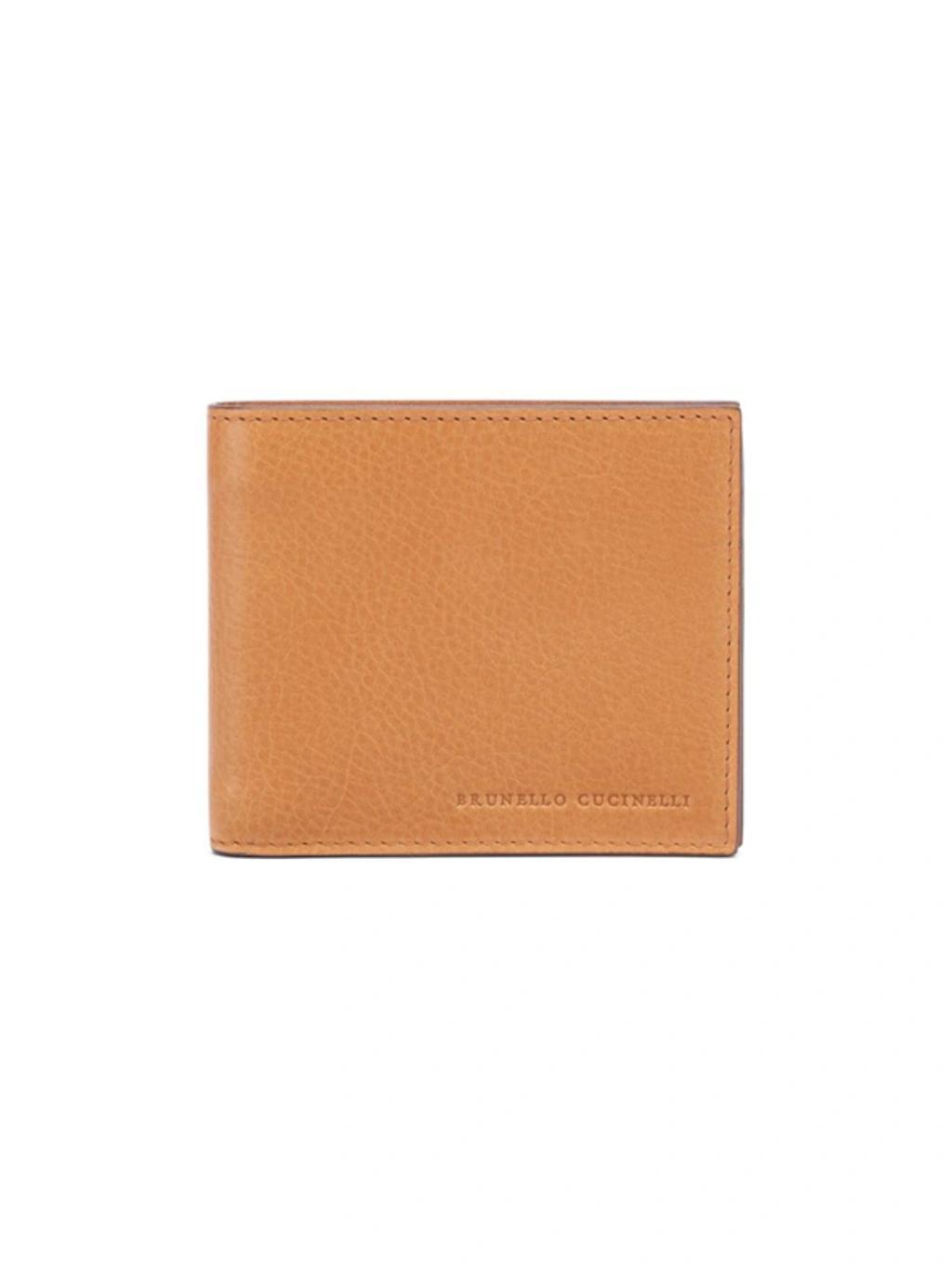 Logo-debossed Leather Bi-fold Wallet In Natural Product Image