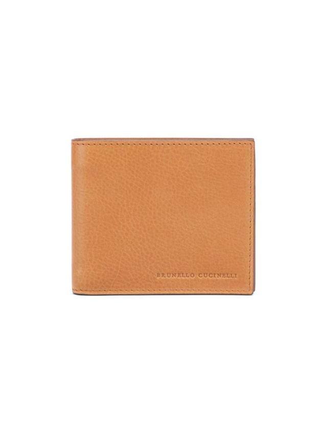 Logo-debossed Leather Bi-fold Wallet In Natural Product Image