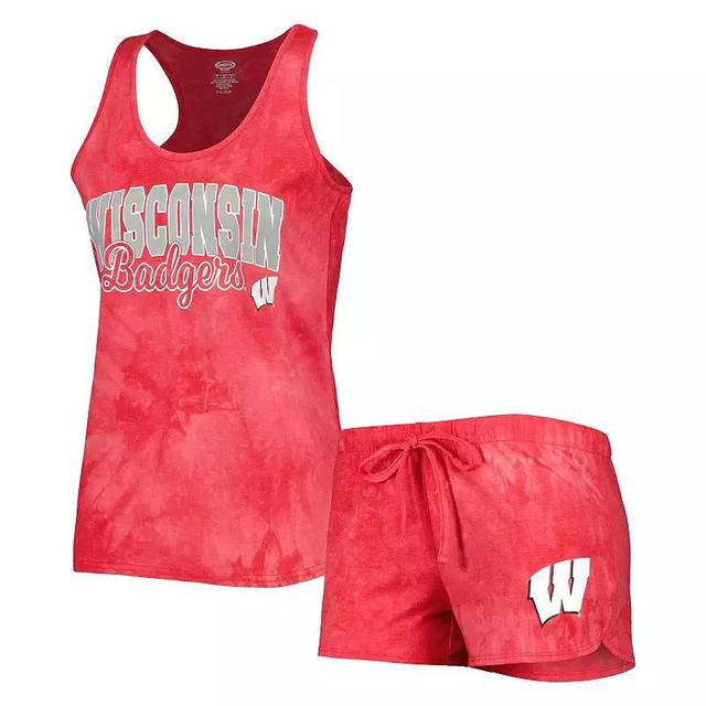 Womens Concepts Sport Wisconsin Badgers Billboard Tie-Dye Tank and Shorts Sleep Set Product Image