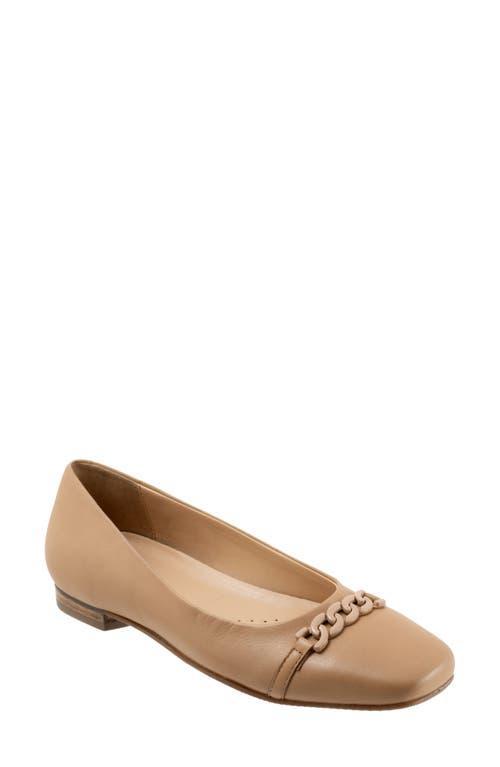 Trotters Harmony Suede Square Toe Chain Flats Product Image