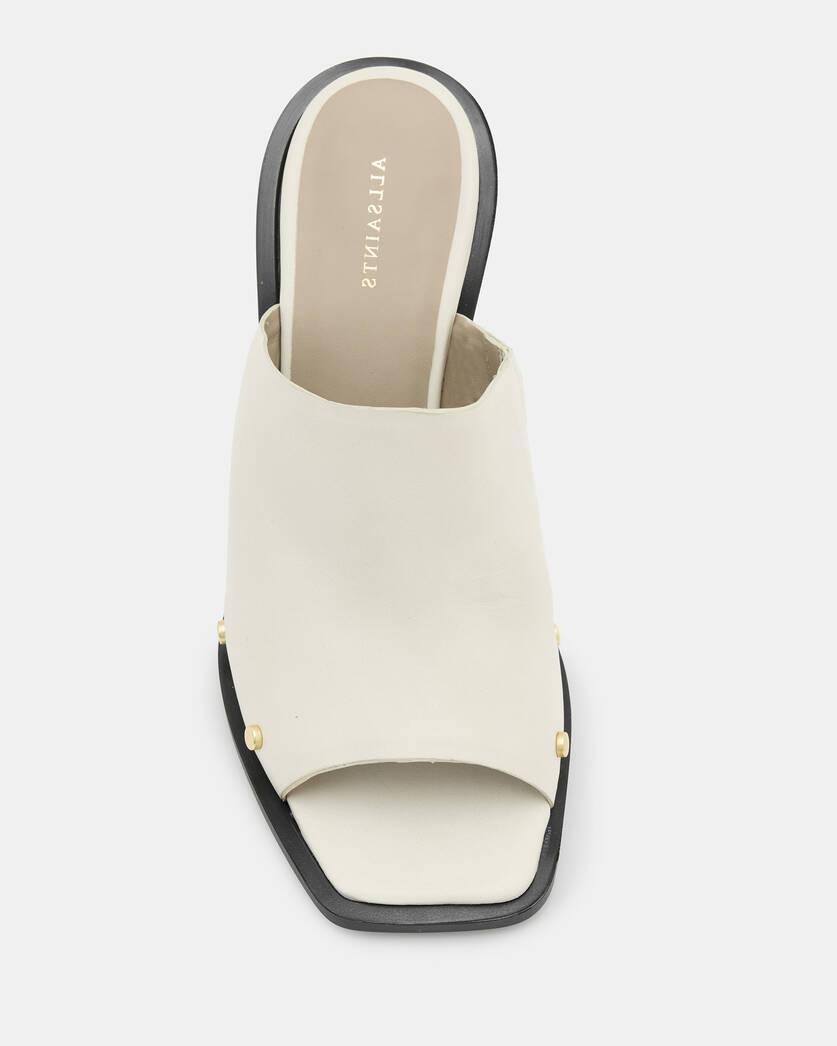 Kelly Block Heel Leather Mules Product Image