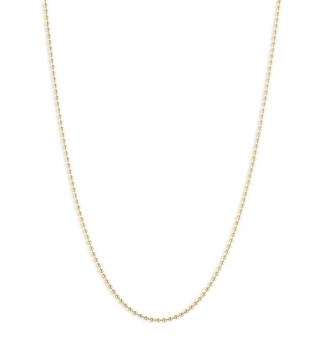 Womens 18K Yellow Gold Ball Chain Necklace, 18 Product Image