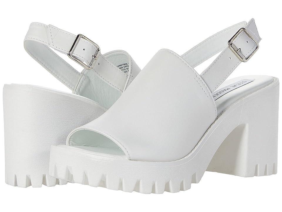 Steve Madden Sunnyside Sandal (White Leather) Women's Shoes Product Image