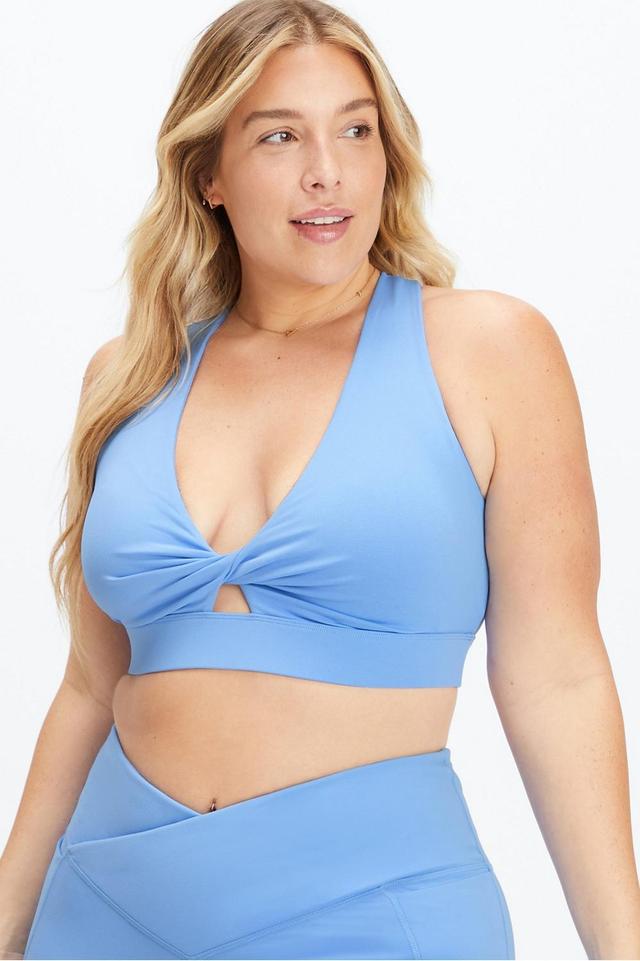 Fabletics Oasis Twist Sports Bra Womens blue plus Size 4X Product Image