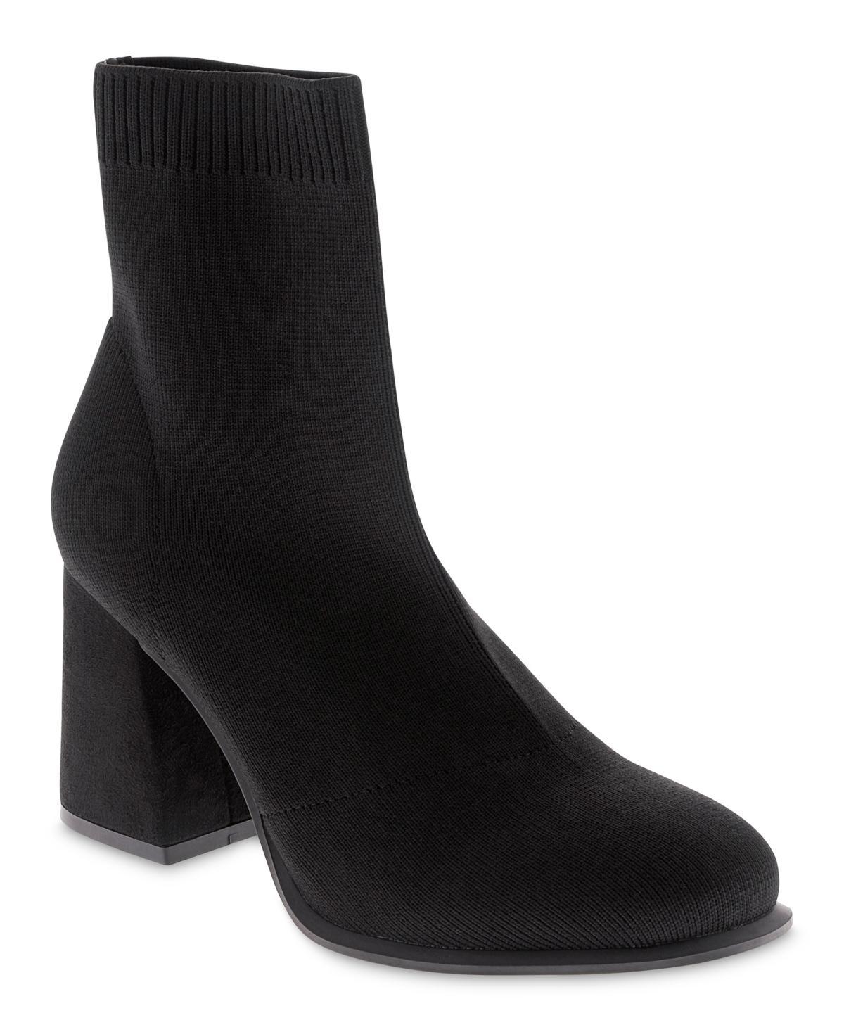 Mia Womens Piana Block Heel Knit Sock Booties Product Image