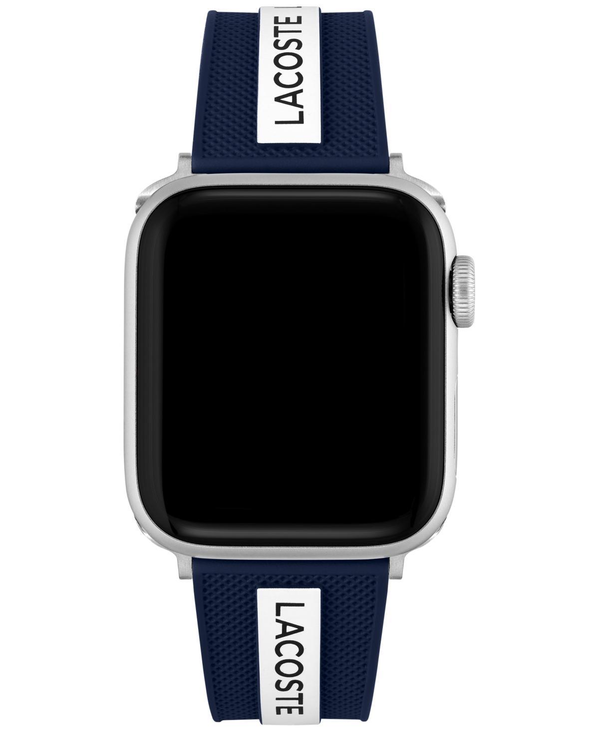 Lacoste Striping Blue & White Silicone Strap for Apple Watch 38mm/40mm Product Image