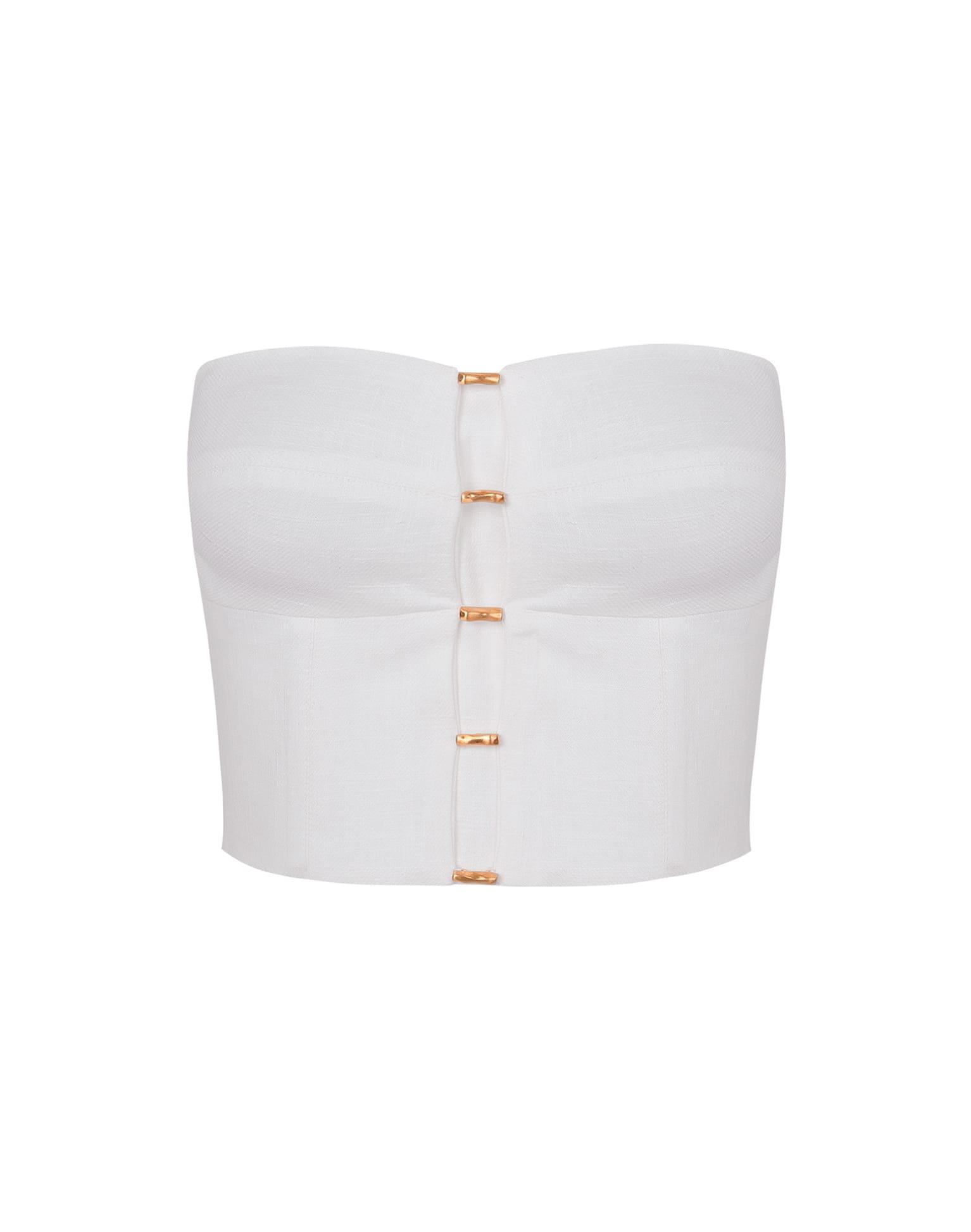 Emilia Strapless  Top - Off White Product Image