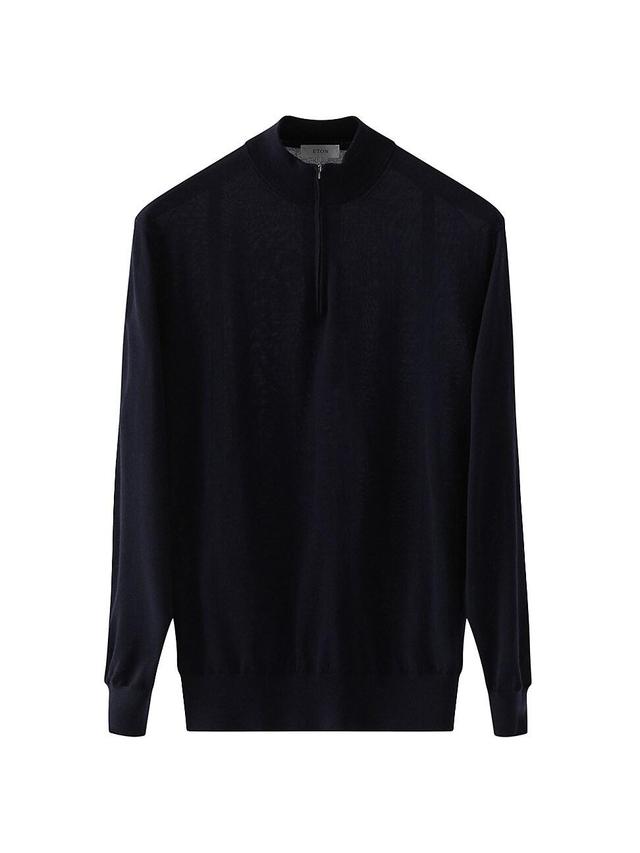 Men's Fine Knit Quarter-Zip Sweater Product Image