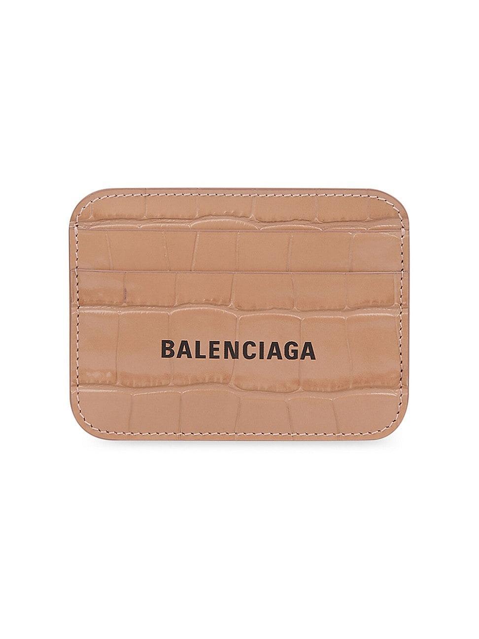 Womens Cash Card Holder Crocodile Embossed Product Image