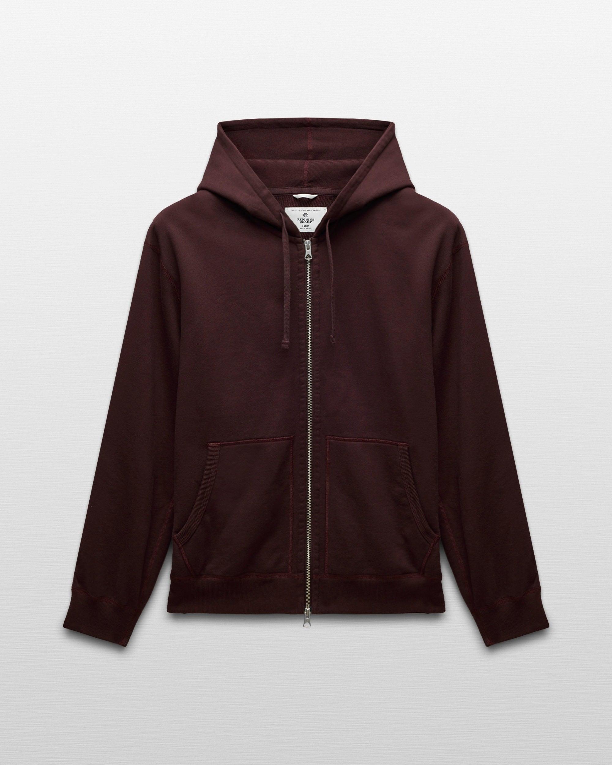 Midweight Terry Standard Zip Hoodie Male Product Image