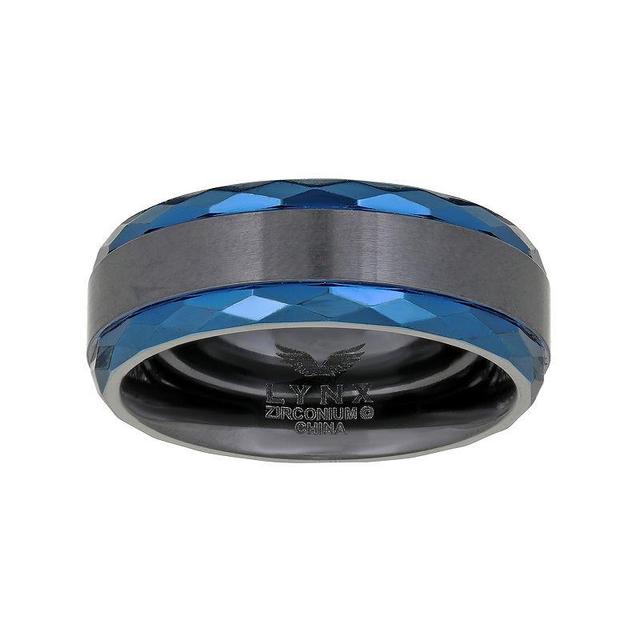 Mens LYNX Black Zirconium Ring Two Tone Product Image