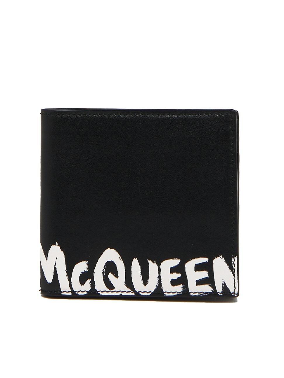 Mens Graffiti Logo Leather Bifold Wallet Product Image