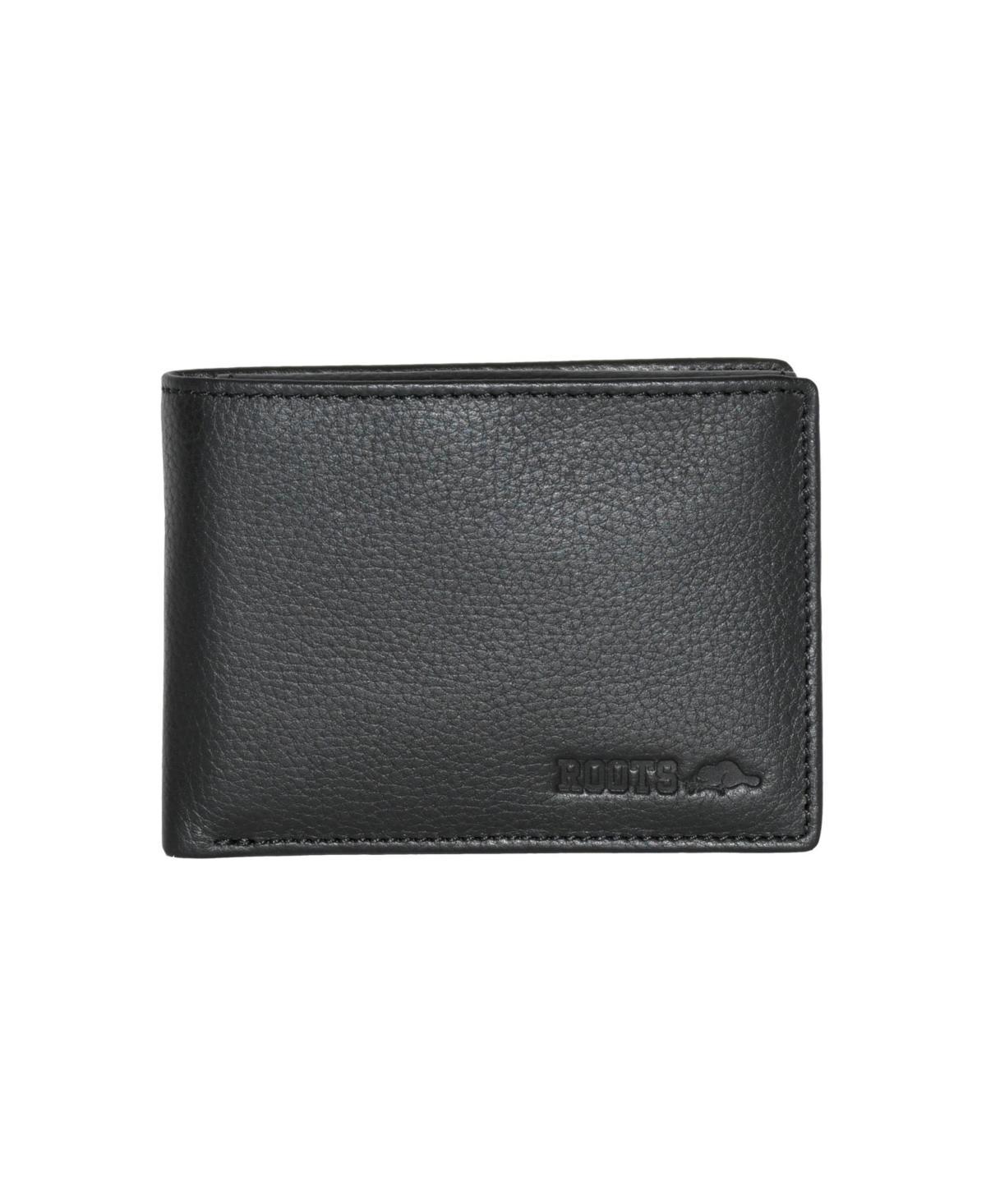 Roots Mens Men Leather Slimfold Wallet with Removable Id Product Image