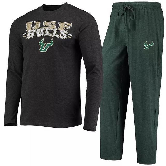 Mens Concepts Sport Green/Heathered Charcoal South Florida Bulls Meter Long Sleeve T-Shirt & Pants Sleep Set Product Image