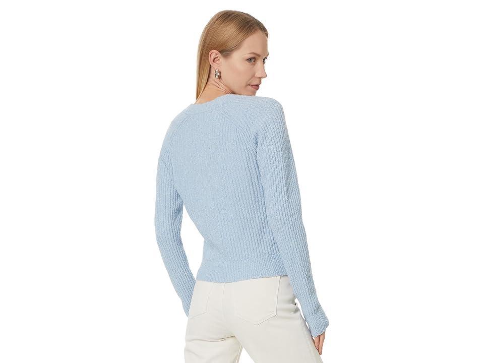 Madewell Deehan Cotton Boucle Cardigan (Hthr Indigo White) Women's Sweater Product Image