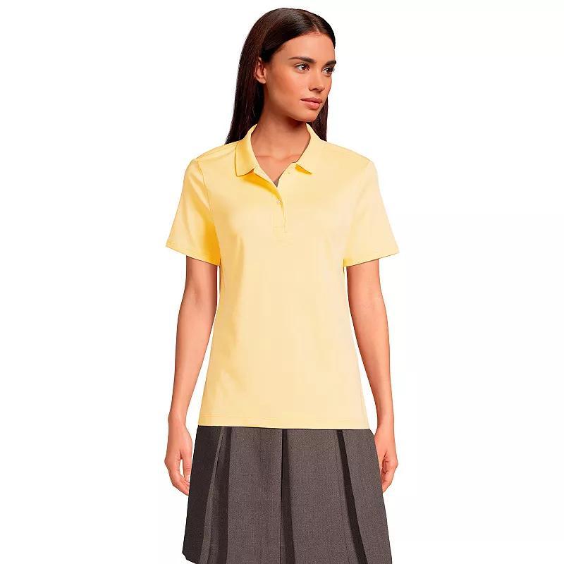 Womens Lands End School Uniform Short Sleeve Interlock Polo Shirt Product Image