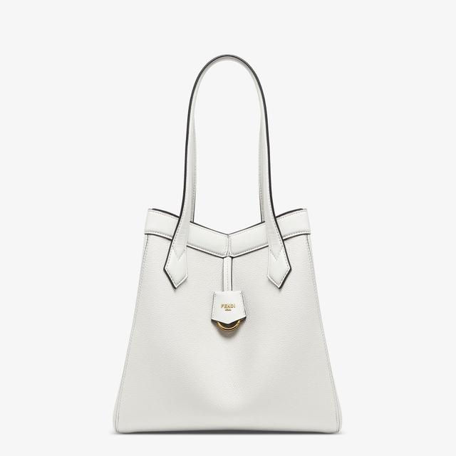 Fendi Origami MediumWhite leather bag that can be transformed Product Image