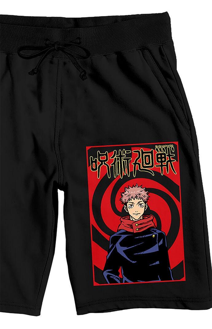 Men's Jujutsu Kaisen Yuji Itadori Anime Sweat Shorts Product Image