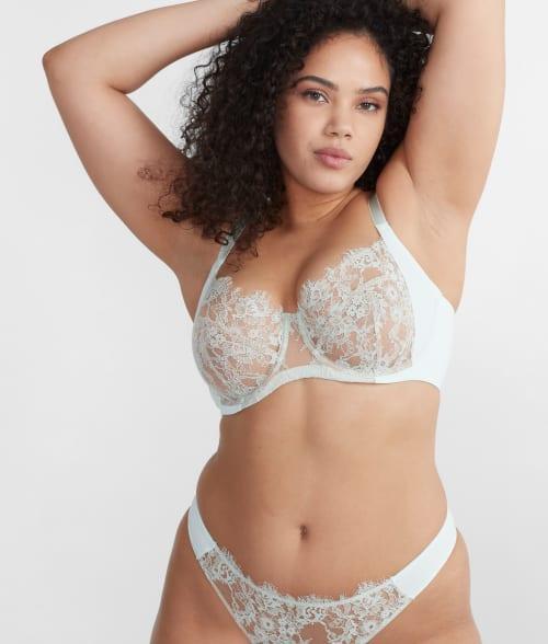 Skarlett Blue Womens Entice Lace Full Coverage Underwire Bra - White Product Image