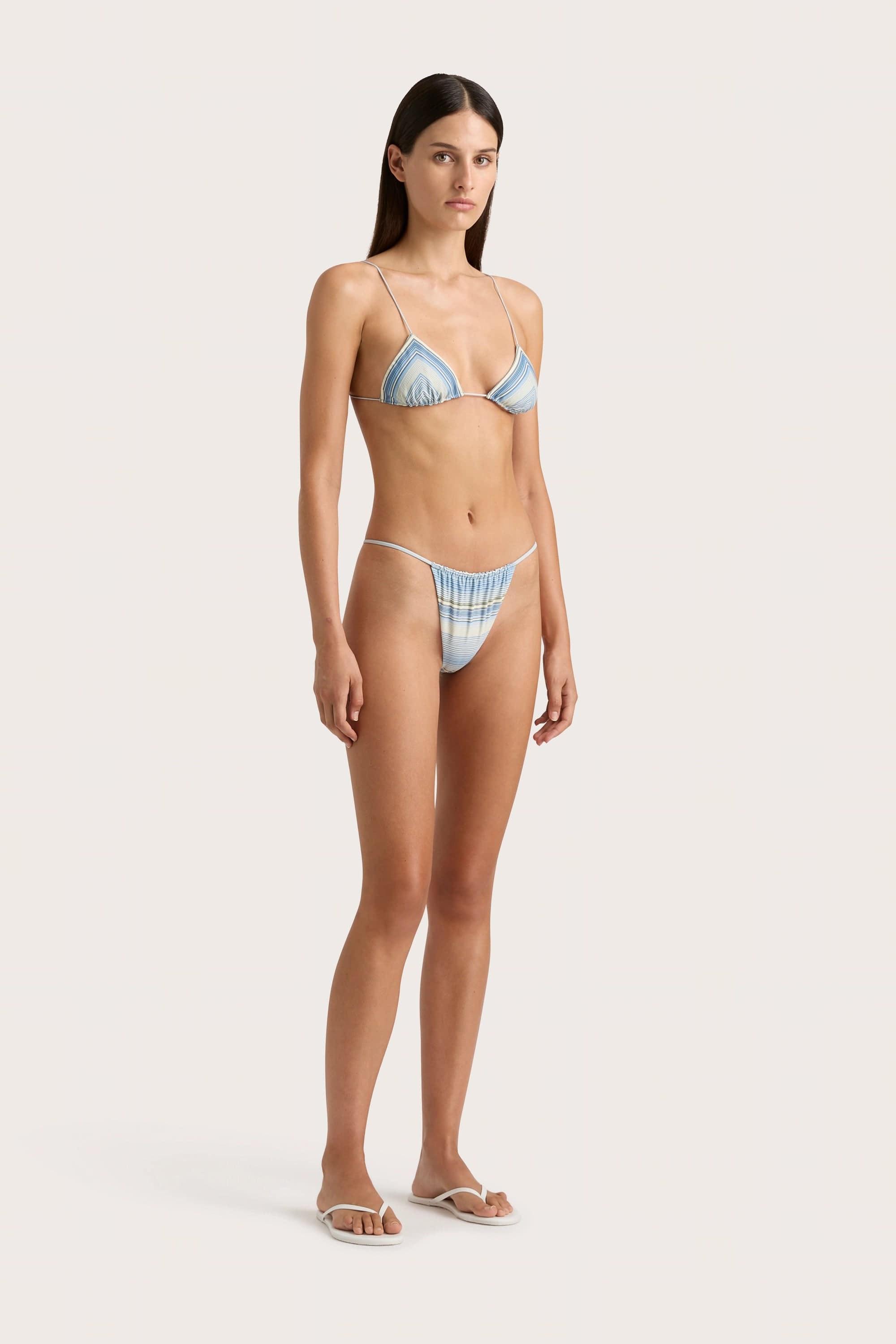 Elea Bikini Top Futura Stripe Sky Blue Product Image