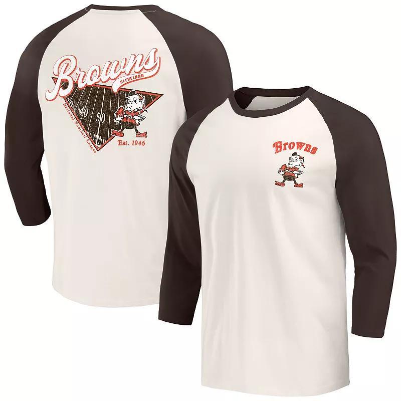 Mens Darius Rucker Collection by Fanatics /White Cleveland s Raglan 3/4 Sleeve T-Shirt Product Image