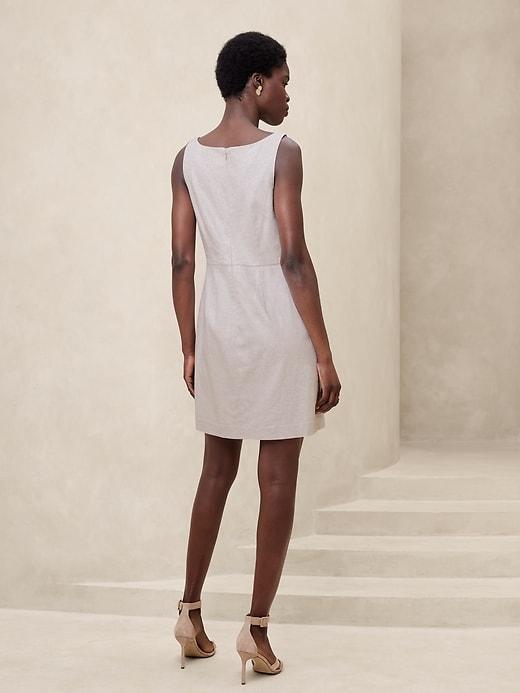 Linen-Blend Sheath Mini Dress Product Image