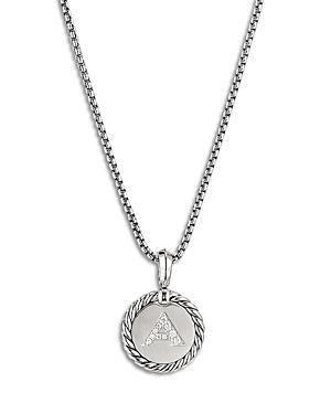 Womens Initial Charm with Pav Diamonds Product Image