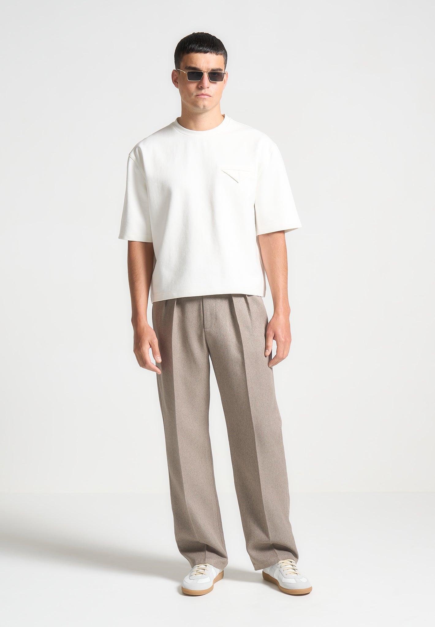 Éternel Boxy Cropped T-Shirt - White Male Product Image