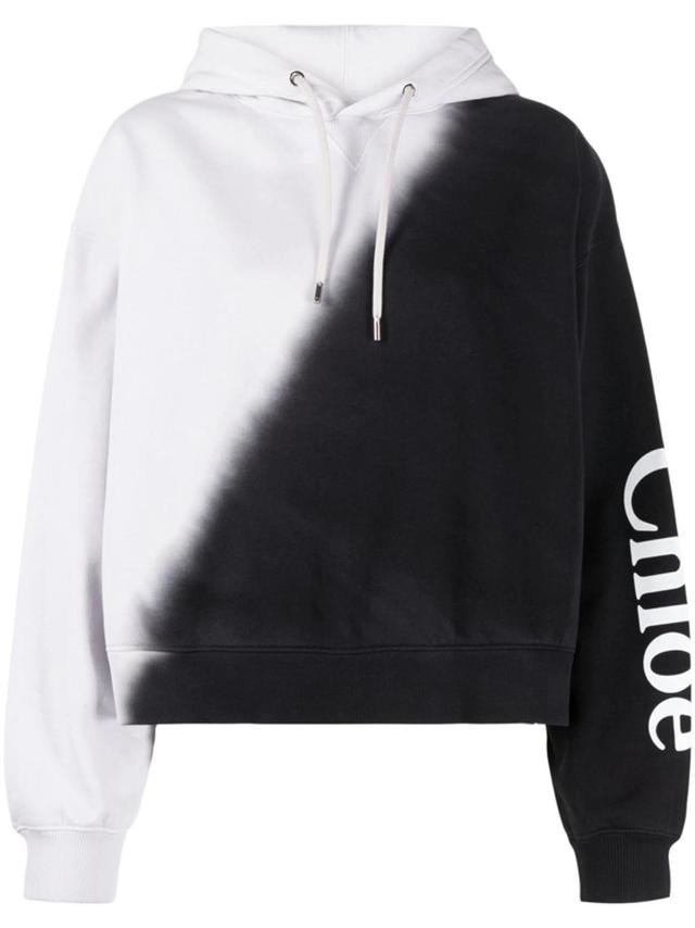 Logo Printed Drawstring Hoodie In Black Product Image