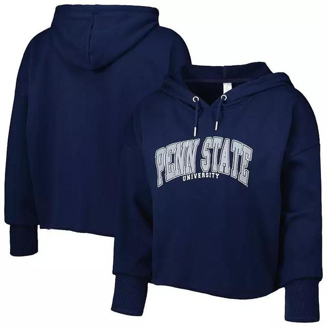 Womens ZooZatz Penn State Nittany Lions Core University Cropped French Terry Pullover Hoodie Blue Product Image