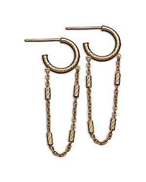 Jennifer Zeuner Helmut Chain Huggie Hoop Earrings Product Image