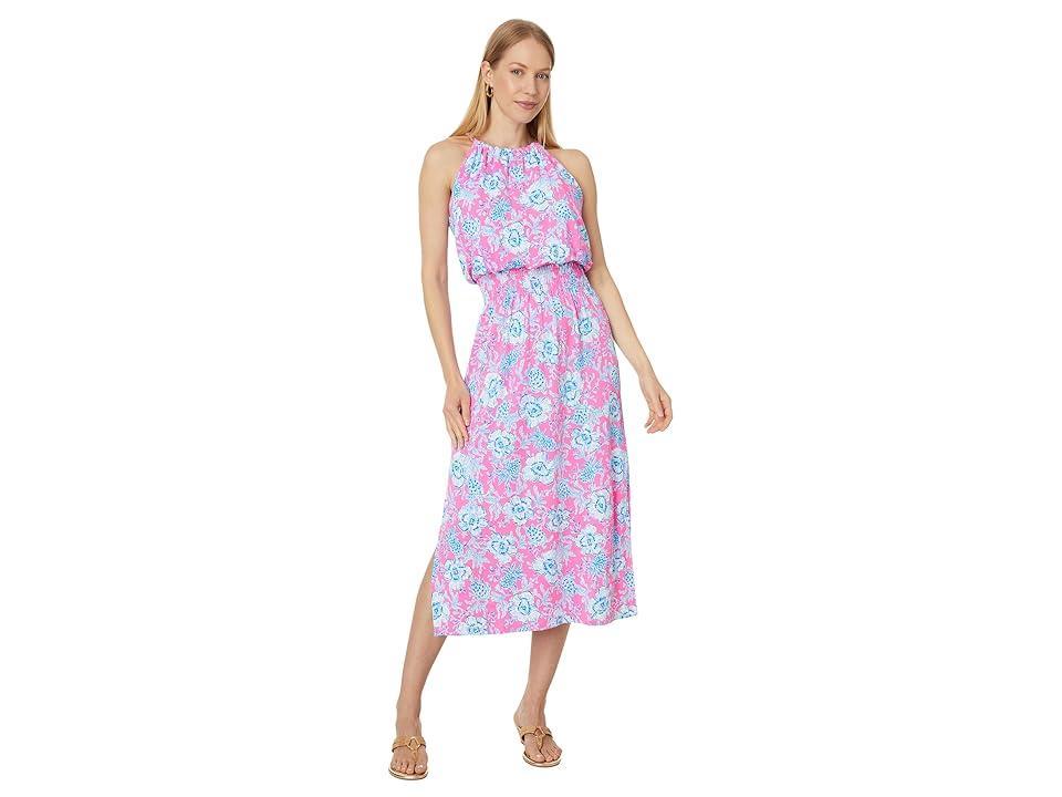 Lilly Pulitzer Gracelyn Halter Midi Dress (Roxie Wave N Sea) Women's Dress Product Image