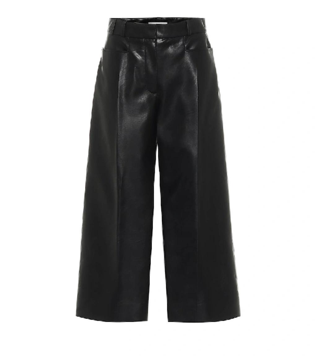 Black Faux-leather Charlotte Trousers Product Image