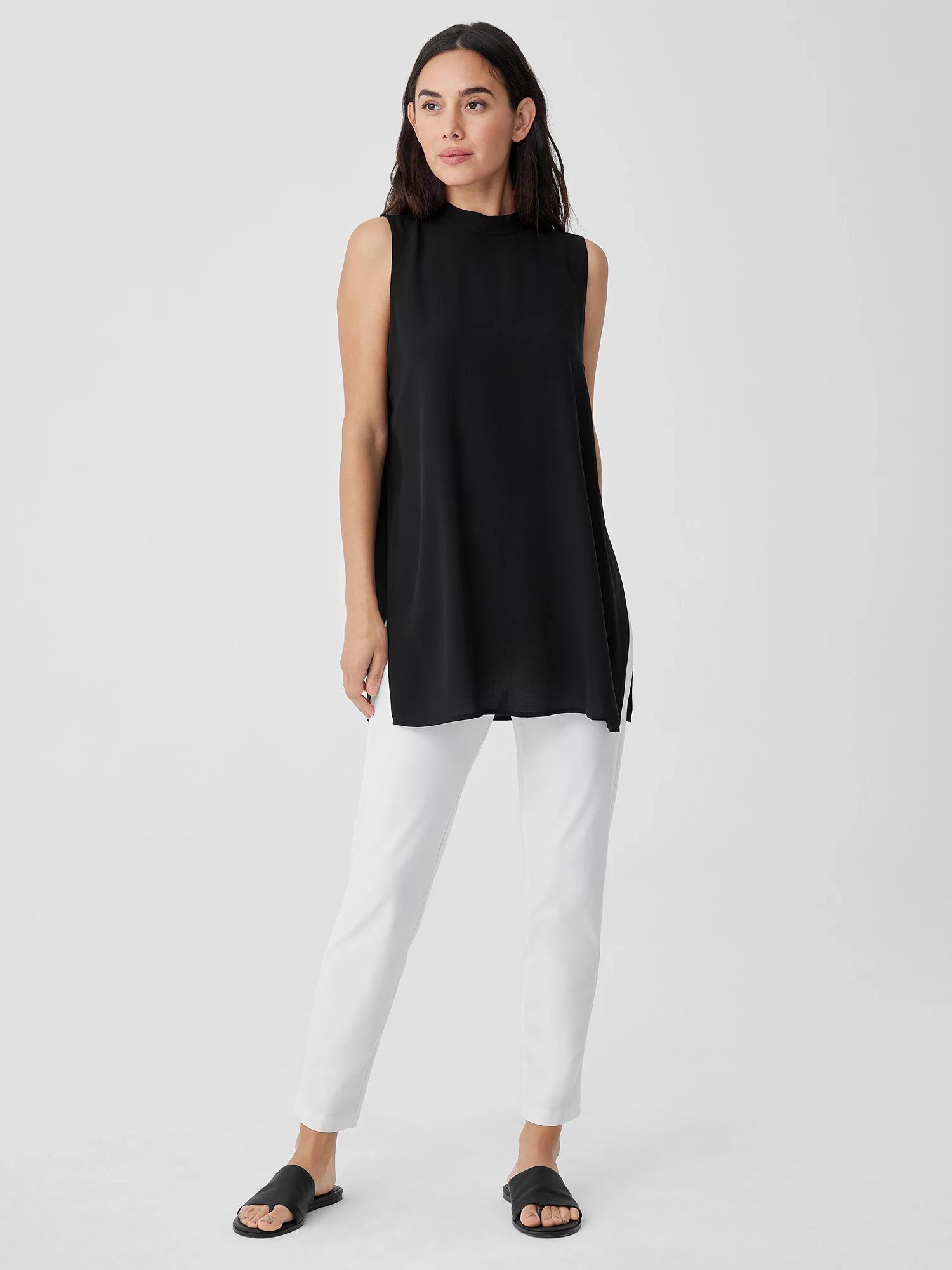 Eileen Fisher Slim Knit Ankle Pants Product Image