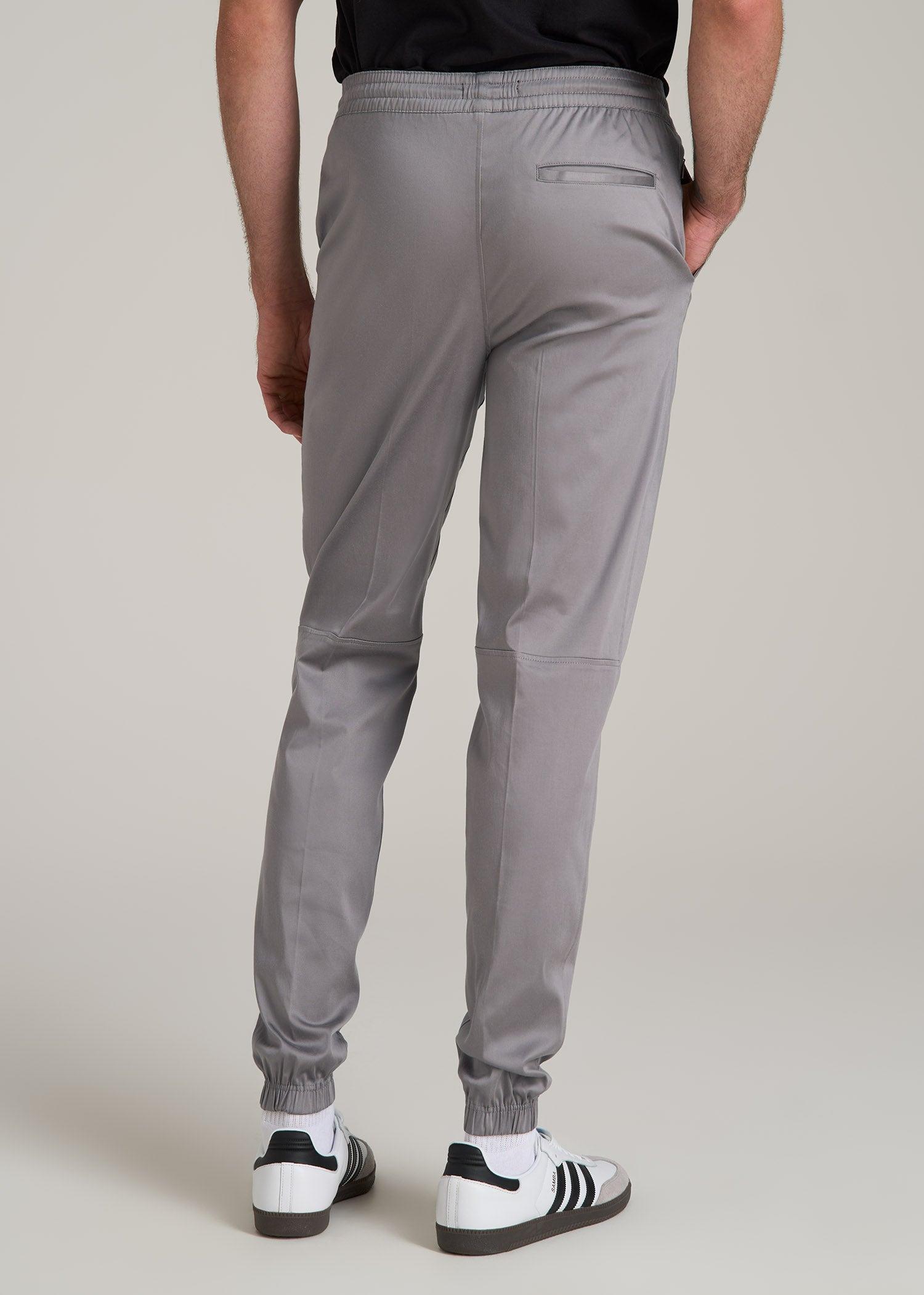 Stretch Twill Tall Men's Jogger Pants in Owl Grey Male Product Image