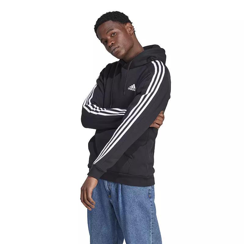 Big & Tall Mens adidas Essentials Fleece 3-Stripes Hoodie Product Image