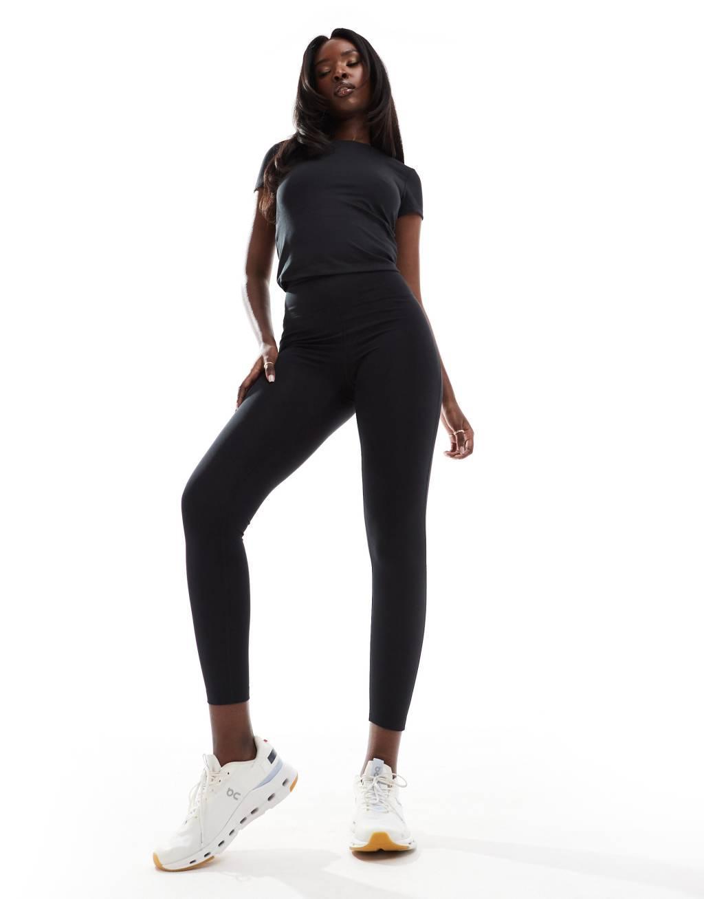 ASOS 4505 Tall Icon yoga soft touch gym leggings in black Product Image