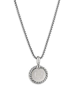 Womens Initial Charm with Pav Diamonds Product Image