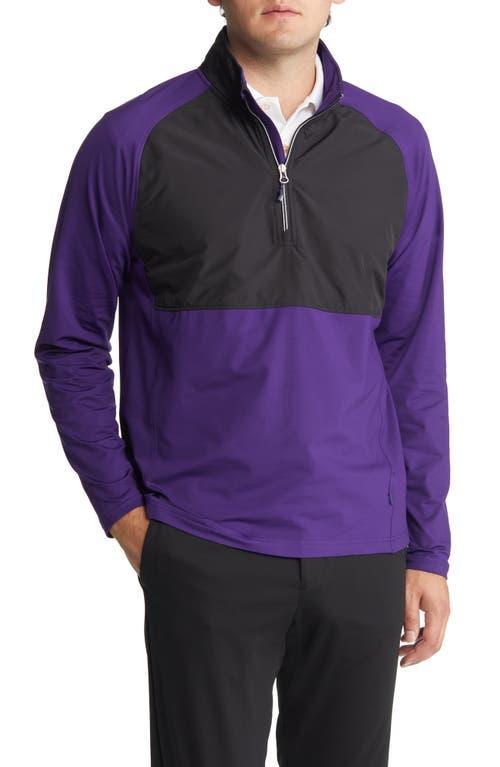 Cutter & Buck Mens Adapt Quarter Zip Wind Resistant Knit Pullover Product Image