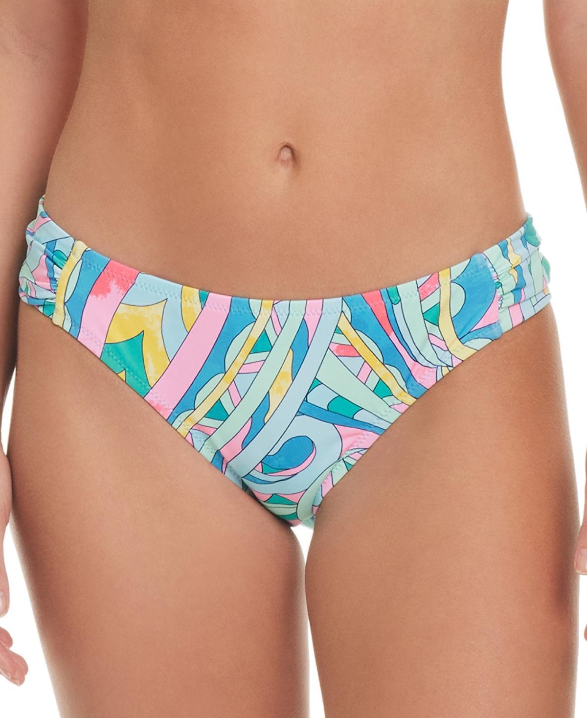 Jessica Simpson Womens Ruched-Side Multicolor-Print Bottom Product Image