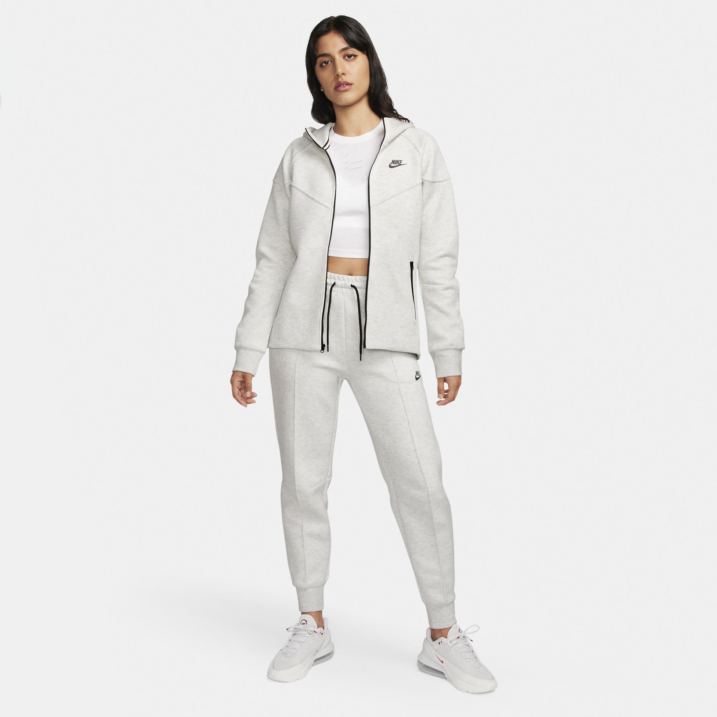 Nike Womens Nike NSW Tech Fleece WR Full-Zip Hoodie - Womens Light Grey/Black Product Image